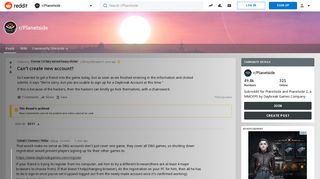
                            10. Can't create new account? : Planetside - Reddit