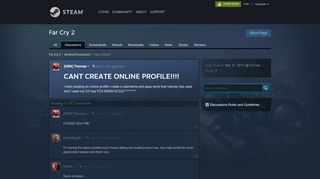 
                            4. CANT CREATE ONLINE PROFILE!!!! :: Far Cry 2 General Discussions