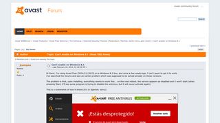 
                            8. Can't enable on Windows 8.1 - Avast WEBforum