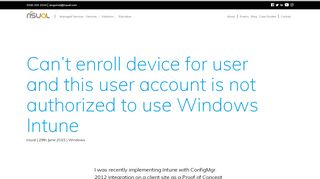 
                            6. Can't enroll device for user and this user account is not authorized to ...