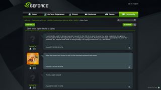 
                            11. Can't enter login details to Uplay - GeForce Forums