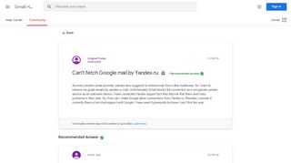 
                            11. Can't fetch Google mail by Yandex.ru - Google Product Forums