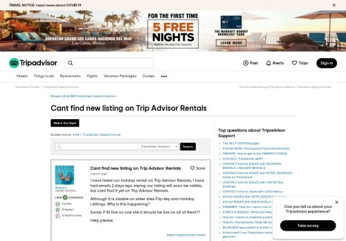 
                            9. Cant find new listing on Trip Advisor Rentals - TripAdvisor ...