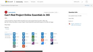 
                            4. Can't find Project Online Essentials in 365 - Microsoft Community