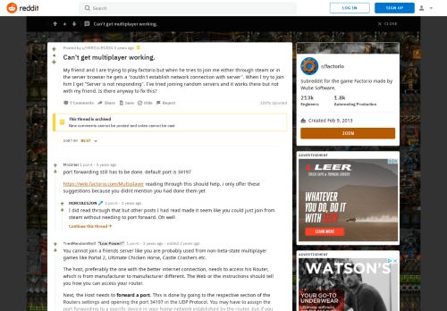 
                            5. Can't get multiplayer working. : factorio - Reddit