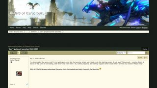 
                            9. Can't get past launcher [SOLVED] | Riders of Icarus Guru