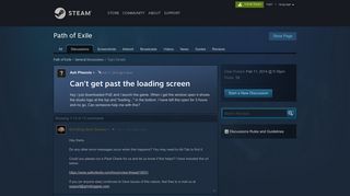 
                            8. Can't get past the loading screen :: Path of Exile General Discussions