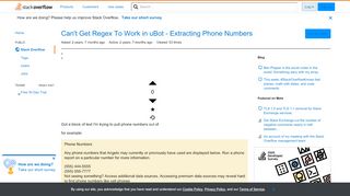 
                            11. Can't Get Regex To Work in uBot - Extracting Phone ...