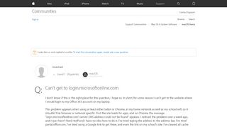
                            13. Can't get to login.microsoftonline.com - Apple Community