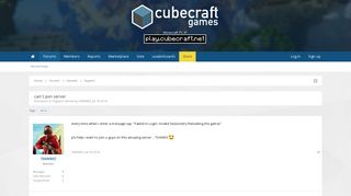 
                            2. can't join server | CubeCraft Games