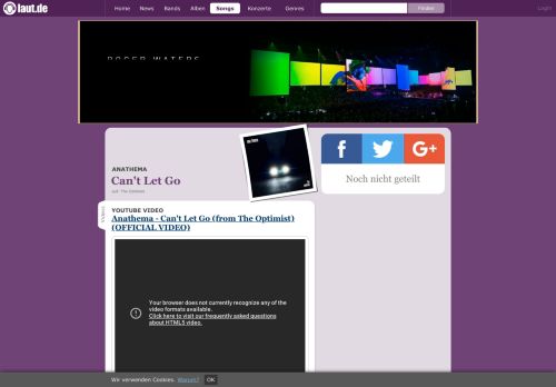 
                            7. Can't Let Go von Anathema – laut.de – Song