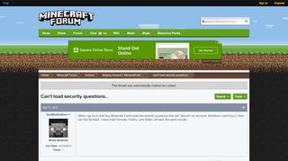 
                            4. Can't load security questions.. - Mojang Account / Minecraft.net ...