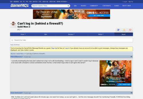 
                            12. Can't log in (behind a firewall?) - Guild Wars 2 Message Board for PC ...