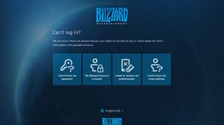 
                            13. Can't log in? - Blizzard Entertainment