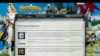 
                            11. Can't Log in Character | EverQuest Forums