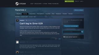 
                            4. Can't log in: Error G29 :: PlanetSide 2 Dyskusje ogólne