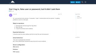 
                            12. Can´t log in, false user or password, but It didn´t ask them - iOS ...