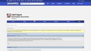 
                            3. Can't log in - Final Fantasy: Brave Exvius Message Board for Android ...