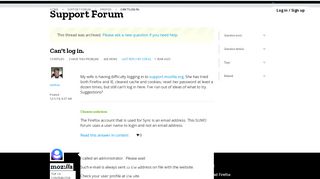 
                            2. Can't log in. | Firefox Support Forum | Mozilla Support