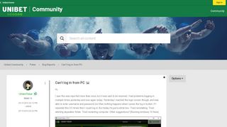 
                            4. Can't log in from PC - Unibet Community