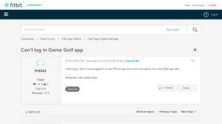 
                            4. Can't log in Game Golf app - Fitbit Community