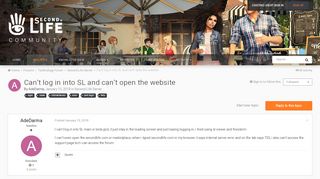 
                            5. Can't log in into SL and can't open the website - Second ...