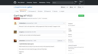
                            9. Can't log in? · Issue #523 · GoogleChromeLabs/gulliver · ...