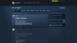 
                            11. CANT LOG IN :: Line of Sight General Discussions - Steam Community