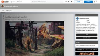 
                            10. Can't log in on intrepid launcher : AshesofCreation - Reddit