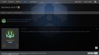 
                            13. Can't log in on the website - General Discussions - Ironsight
