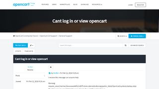 
                            10. Cant log in or view opencart - OpenCart Community - OpenCart Forum