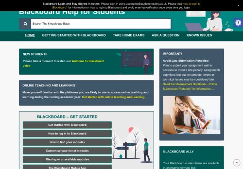 
                            4. Can't log-in | Student Help | Blackboard Learn