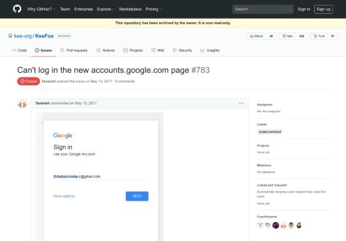 
                            4. Can't log in the new accounts.google.com page · Issue #783 · kee-org ...