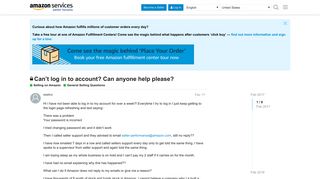 
                            2. Can't log in to account? Can anyone help please? - General Selling ...