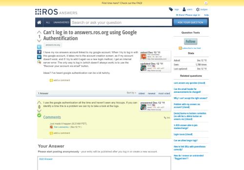 
                            6. Can't log in to answers.ros.org using Google Authentification ...