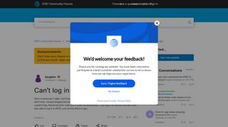 
                            4. Can't log in to direct tv app - AT&T Community
