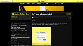 
                            13. Can't log in to Genius on tablet | Genius