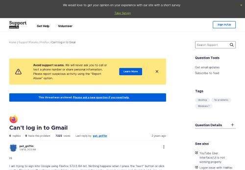 
                            6. Can't log in to Gmail | Firefox Support Forum | Mozilla Support