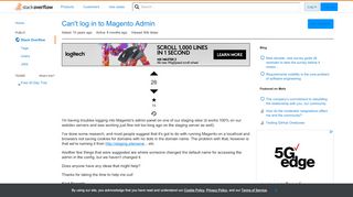 
                            7. Can't log in to Magento Admin - Stack Overflow