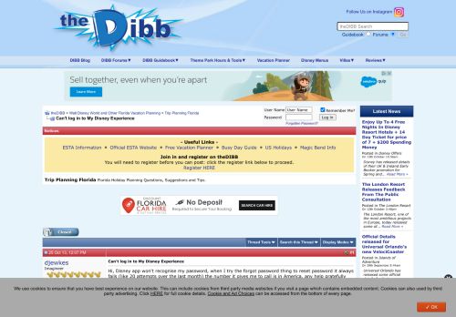 
                            11. Can't log in to My Disney Experience - theDIBB