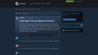 
                            1. Cant log in to my steam account!? :: Help and Tips - Steam Community