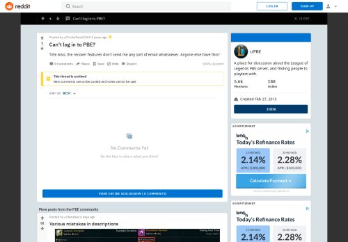 
                            5. Can't log in to PBE? : PBE - Reddit