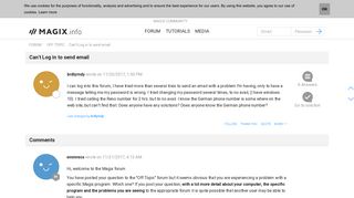 
                            7. Can't Log in to send email - magix.info