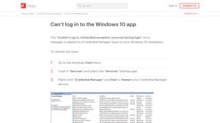 
                            13. Can't log in to the Windows 10 app – Todoist Help