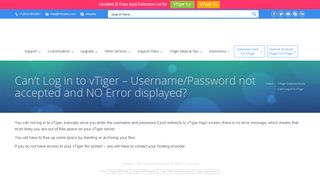 
                            10. Can't Log in to vTiger – Username/Password not accepted and NO ...