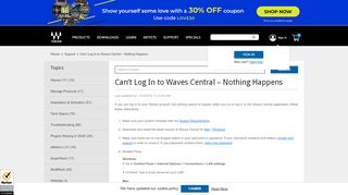 
                            5. Can't Log In to Waves Central – Nothing Happens | Support | Waves