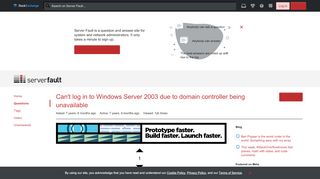 
                            5. Can't log in to Windows Server 2003 due to domain controller being ...