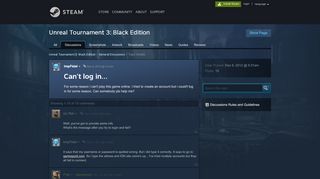 
                            4. Can't log in... :: Unreal Tournament 3: Black Edition General Discussions