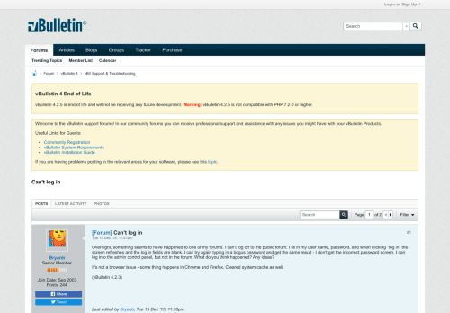 
                            6. Can't log in - vBulletin Community Forum