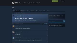 
                            2. Can't log in via steam :: TERA General Discussions - Steam Community